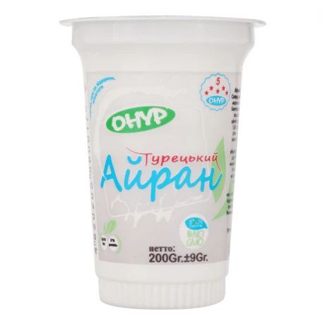 Напій кисломолочний Onur Айран Турецький 1,8% 200мл